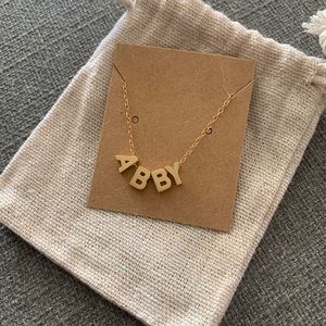 “Abby” initial necklace